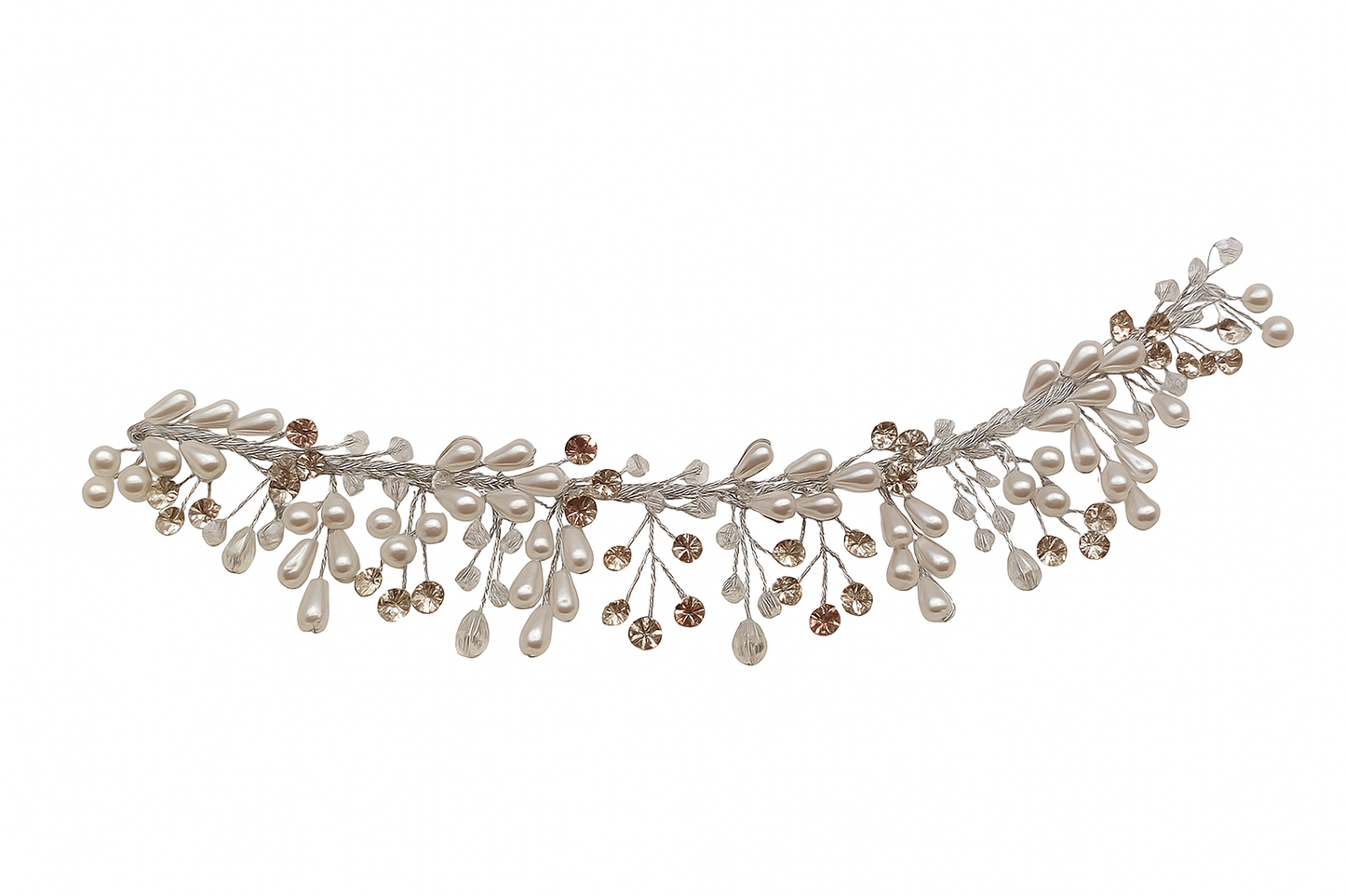 Elegant Pearl & Crystal Floral