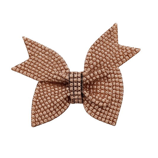 Hair Bow Clip Diamond Work