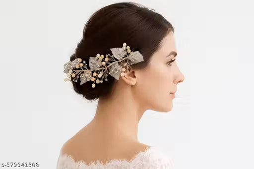 Elegant Floral Leaf & Pearl