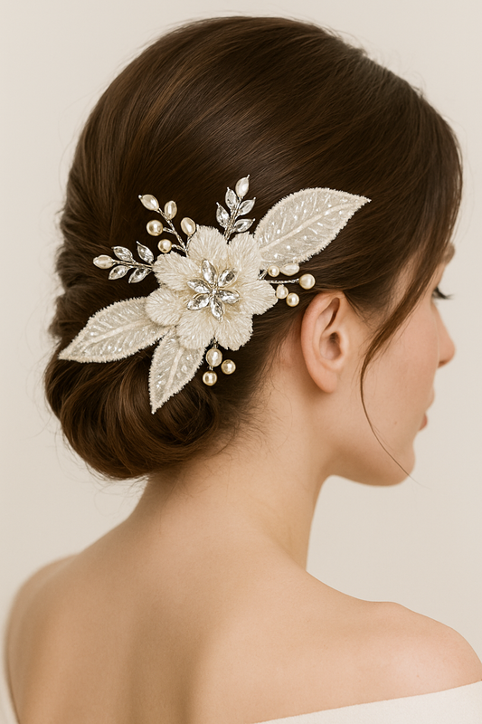 Bridal Pearl Haar Sajja| Crystal Juda Pin