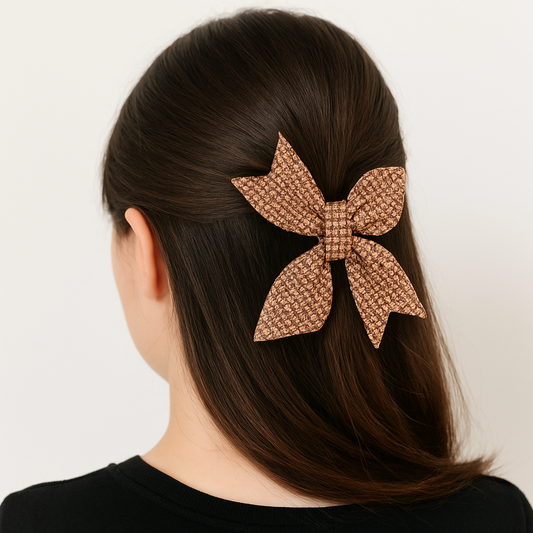Hair Bow Clip Diamond Work