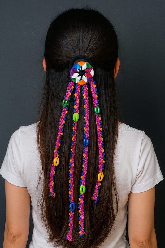 Multicolor Beaded Braided Hair Band