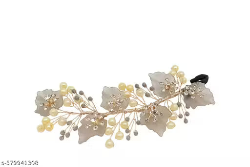 Elegant Floral Leaf & Pearl
